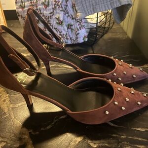 JCrew Suede Colette Pump with Studs. Size 10